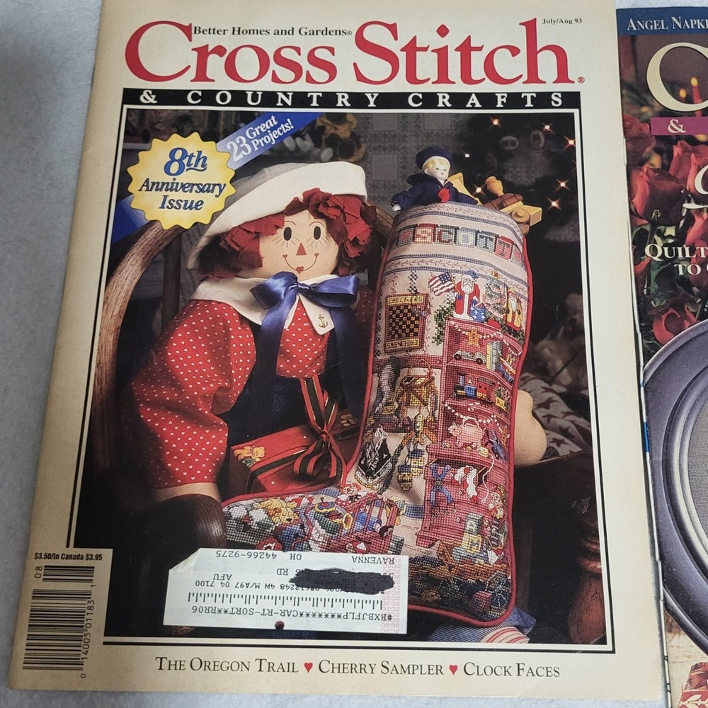 6 Pc Lot Christmas Cross Stitch Magazines Patterns Better Homes 1993 to 1994 - Picture 6 of 7